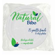 15 Piatti fondi bioplastica ø21,5 cm