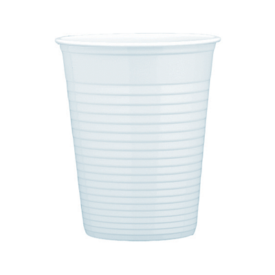 Bicchieri in plastica bianca