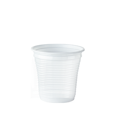 Bicchieri in plastica bianca