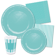 Coordinato in cartoncino Blu Tiffany