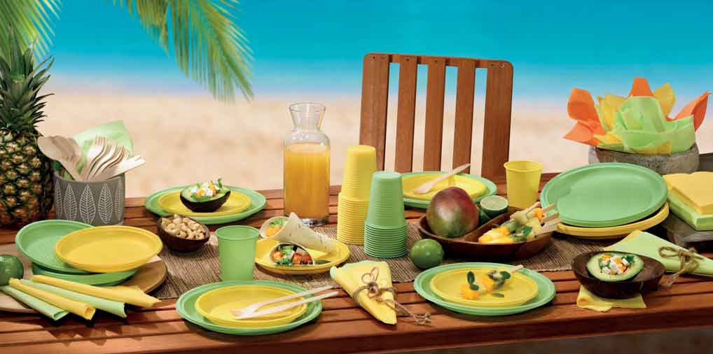 50 bicchieri in bioplastica colorata